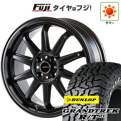【新品国産車用5穴114.3】 夏タイヤ ホイール4本セット 225/65R17 ダンロップ グラントレック R/T01 RWL/RBL ゴジゲン ファイヤーボールダブルアール 7J 17インチ(送料無料)
