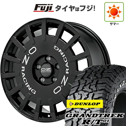 【新品国産車用5穴114.3】 夏タイヤ ホイール4本セット 225/65R17 ダンロップ グラントレック R/T01 RWL/RBL OZ ラリーレーシング 7J 17インチ(送料無料)