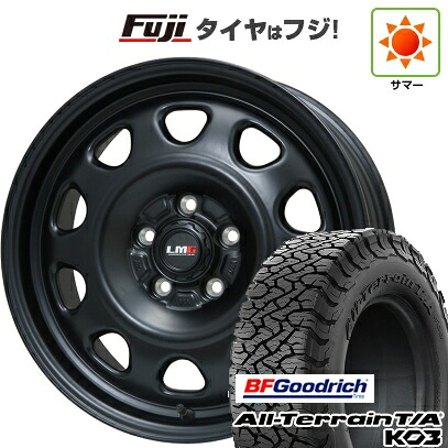 【新品国産車用5穴114.3】 夏タイヤ ホイール4本セット 215/65R16 BFグッドリッチ オールテレーンT/A KO3 RBL レアマイスター LMG OFF-STYLE(マットブラック) 7J 16インチ(送料無料)｜フジコーポレーション