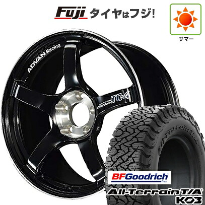 【新品国産車用5穴114.3】 夏タイヤ ホイール4本セット 215/65R16 BFグッドリッチ オールテレーンT/A KO3 RBL ヨコハマ アドバンレーシング TC-4 SE 7J 16インチ(送料無料)|フジコーポレーション
