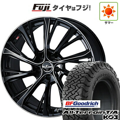 【新品国産車用5穴114.3】 夏タイヤ ホイール4本セット 225/65R17 BFグッドリッチ オールテレーンT/A KO3 RBL WEDS ウェッズ レオニス JG BK/SCマシニング 7J 17インチ(送料無料)