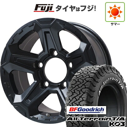 【新品】ランクル70(GDJ76W) 夏タイヤ ホイール4本セット 265/70R16 BFグッドリッチ オールテレーンT/A KO3 RWL プレミックス エステラ-L70(マットブラック) 8J 16インチ(送料無料)|フジコーポレーション