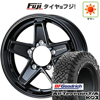 【新品】ジムニーシエラ/ジムニーノマド 夏タイヤ ホイール4本セット 215/75R15 BFグッドリッチ オールテレーンT/A KO3 RWL WEDS ウェッズアドベンチャー キーラータクティクス グロスブラック 6J 15インチ(送料無料)