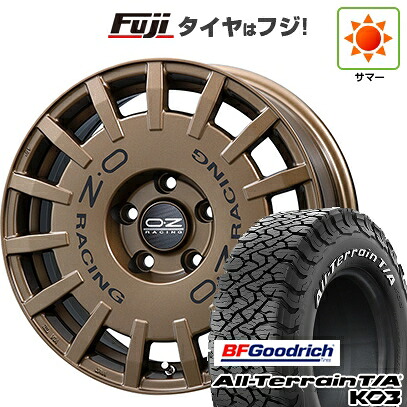 【新品】デリカD5 夏タイヤ ホイール4本セット 245/70R16 BFグッドリッチ オールテレーンT/A KO3 RWL OZ ラリーレーシング 7J 16インチ(送料無料)