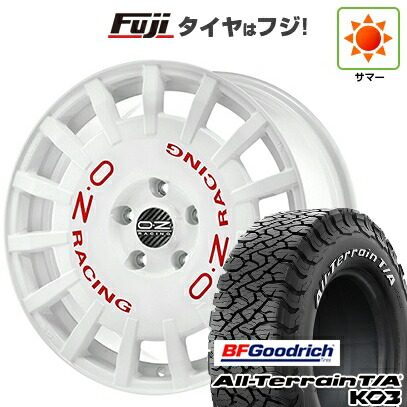 【新品】デリカD5 夏タイヤ ホイール4本セット 245/70R16 BFグッドリッチ オールテレーンT/A KO3 RWL OZ ラリーレーシング 7J 16インチ(送料無料)