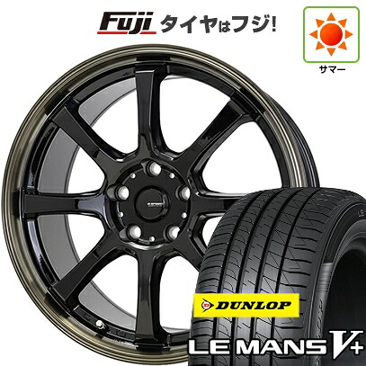 【新品国産車用5穴114.3】 夏タイヤ ホイール4本セット 225/40R18 ダンロップ ルマン V+(ファイブプラス) ホットスタッフ ジースピード P-08 8J 18インチ(送料無料)|フジコーポレーション