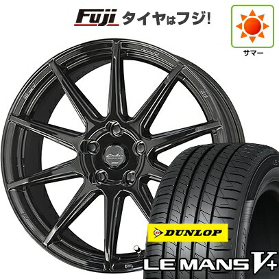 【新品国産車用5穴114.3】 夏タイヤ ホイール4本セット 215/40R18 ダンロップ ルマン V+(ファイブプラス) 共豊 サーキュラー C10R 7J 18インチ(送料無料)