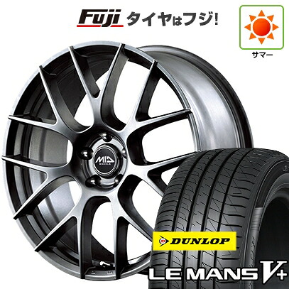 【新品国産車用5穴114.3】 夏タイヤ ホイール4本セット 225/45R19 ダンロップ ルマン V+(ファイブプラス) MID WHEELS レフィナーダ モーション3 トヨタ・レクサス車専用 7J 19インチ(送料無料)|フジコーポレーション