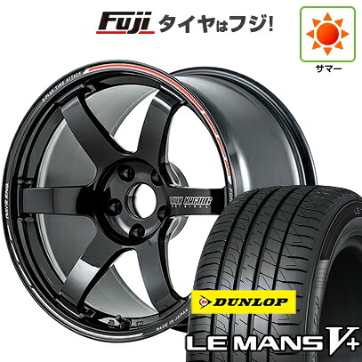 【新品国産車用5穴114.3】 夏タイヤ ホイール4本セット 225/40R18 ダンロップ ルマン V+(ファイブプラス) RAYS レイズ ボルクレーシング TE37 サーガ S-plus TIME ATTACK 9J 18インチ(送料無料)