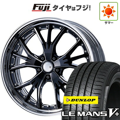 【新品国産車用5穴100】 夏タイヤ ホイール4本セット 245/45R19 ダンロップ ルマン V+(ファイブプラス) エムズスピード JJランチャ 8J 19インチ(送料無料)