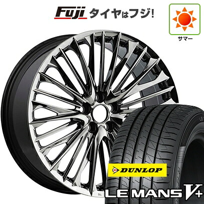 【新品国産車用5穴100】 夏タイヤ ホイール4本セット 215/35R19 ダンロップ ルマン V+(ファイブプラス) WALD ヴァルド ジェニュインライン F-001 7.5J 19インチ(送料無料)