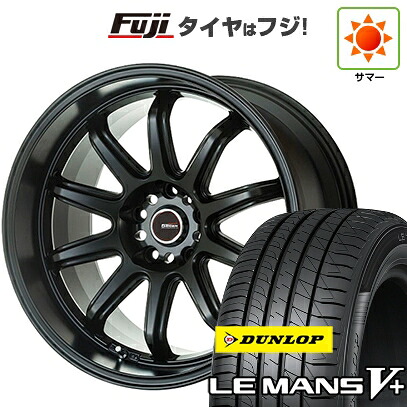 【新品国産車用5穴100】 夏タイヤ ホイール4本セット 225/40R18 ダンロップ ルマン V+(ファイブプラス) ゴジゲン ファイヤーボールダブルアール 7.5J 18インチ(送料無料)|フジコーポレーション