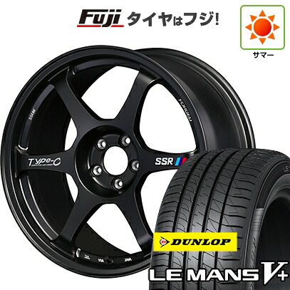 【新品国産車用5穴100】 夏タイヤ ホイール4本セット 225/40R18 ダンロップ ルマン V+(ファイブプラス) SSR Type-c FORGED 8.5J 18インチ(送料無料)