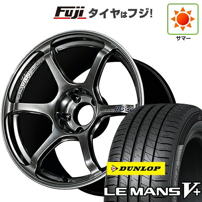 【新品国産車用5穴100】 夏タイヤ ホイール4本セット 225/40R18 ダンロップ ルマン V+(ファイブプラス) ヨコハマ アドバンレーシング RG-4 8.5J 18インチ(送料無料)|フジコーポレーション