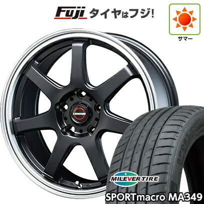 【新品国産車用5穴114.3】 夏タイヤ ホイール4本セット 225/40R18 ミレバー スポーツマクロ MA349（限定） ブレスト ユーロマジック タイプS-07 8.5J 18インチ(送料無料)