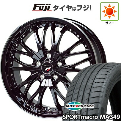 【新品国産車用5穴114.3】 夏タイヤ ホイール4本セット 215/45R18 ミレバー スポーツマクロ MA349（限定） ホットスタッフ プレシャス HM-3 7J 18インチ(送料無料)