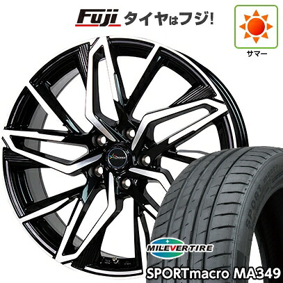 【新品国産車用5穴114.3】 夏タイヤ ホイール4本セット 225/40R18 ミレバー スポーツマクロ MA349（限定） ホットスタッフ クロノス CH-112 8J 18インチ(送料無料)