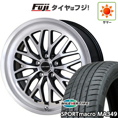 【新品国産車用5穴114.3】 夏タイヤ ホイール4本セット 225/55R19 ミレバー スポーツマクロ MA349（限定） モンツァ ジェクシス GM210 7J 19インチ(送料無料)