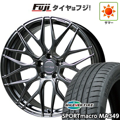 【新品国産車用5穴114.3】 夏タイヤ ホイール4本セット 245/35R20 ミレバー スポーツマクロ MA349（限定） ホットスタッフ トラフィックスターフォージド TSF-01 8.5J 20インチ(送料無料)
