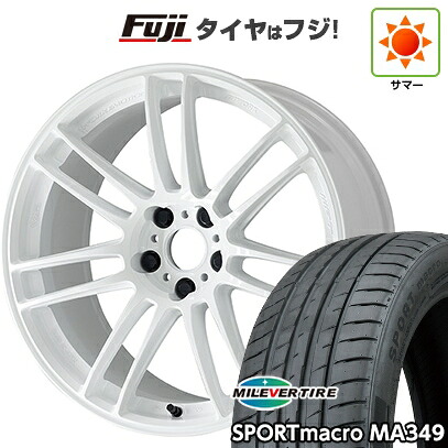 【新品国産車用5穴114.3】 夏タイヤ ホイール4本セット 215/35R19 ミレバー スポーツマクロ MA349（限定） WORK ワーク エモーション ZR7 8.5J 19インチ(送料無料)｜フジコーポレーション
