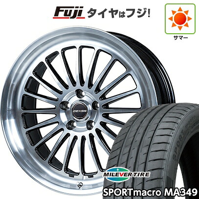 【新品国産車用5穴114.3】 夏タイヤ ホイール4本セット 215/35R19 ミレバー スポーツマクロ MA349（限定） モンツァ ジェクシス GF020 7J 19インチ(送料無料)