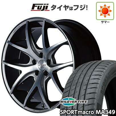 【新品国産車用5穴114.3】 夏タイヤ ホイール4本セット 245/35R20 ミレバー スポーツマクロ MA349（限定） エムテクノ M.T.S.JAPAN SSL5 8.5J 20インチ(送料無料)