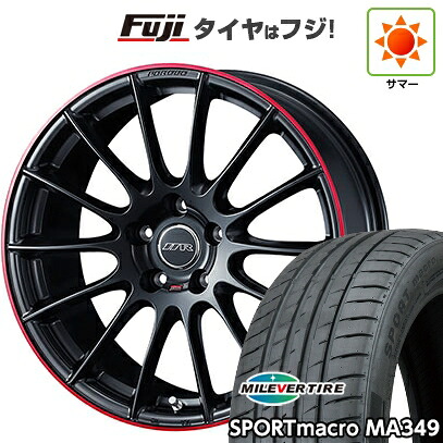 【新品国産車用5穴100】 夏タイヤ ホイール4本セット 225/40R18 ミレバー スポーツマクロ MA349（限定） WEDS ウェッズ 11R 8J 18インチ(送料無料)