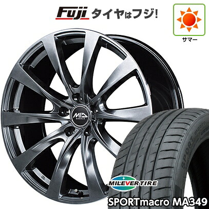 【新品国産車用5穴114.3】 夏タイヤ ホイール4本セット 245/35R20 ミレバー スポーツマクロ MA349(限定) MID WHEELS レフィナーダ モーション2 トヨタ・レクサス車専用 8.5J 20インチ(送料無料)|フジコーポレーション