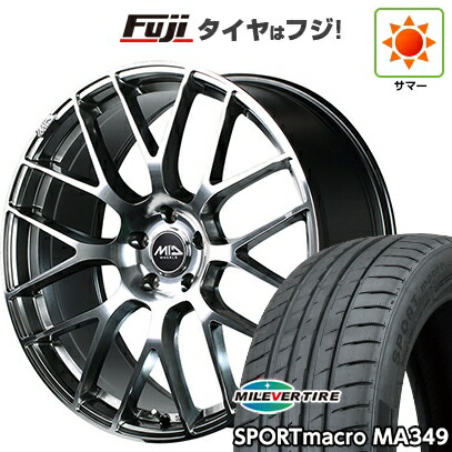 【新品国産車用5穴114.3】 夏タイヤ ホイール4本セット 215/35R19 ミレバー スポーツマクロ MA349（限定） MID WHEELS MID EXCLUSIVE 028F 8J 19インチ(送料無料)