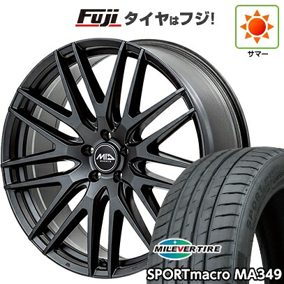 【新品国産車用5穴114.3】 夏タイヤ ホイール4本セット 225/40R18 ミレバー スポーツマクロ MA349（限定） MID WHEELS MID EXCLUSIVE 029F 8J 18インチ(送料無料)