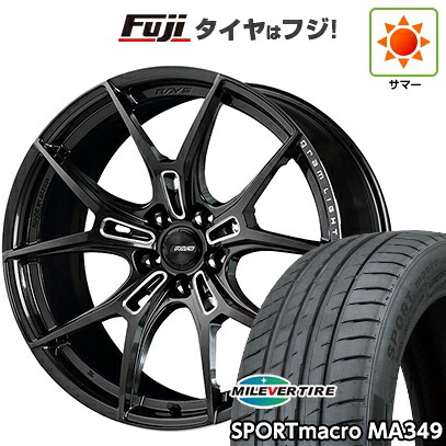 【新品国産車用5穴114.3】 夏タイヤ ホイール4本セット 225/35R19 ミレバー スポーツマクロ MA349(限定) RAYS レイズ グラムライツ 57FXZ 8.5J 19インチ(送料無料)
