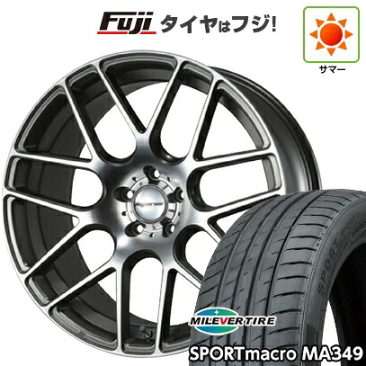 【新品国産車用5穴114.3】 夏タイヤ ホイール4本セット 225/35R19 ミレバー スポーツマクロ MA349（限定） MLJ ハイペリオン CVM 8.5J 19インチ(送料無料)
