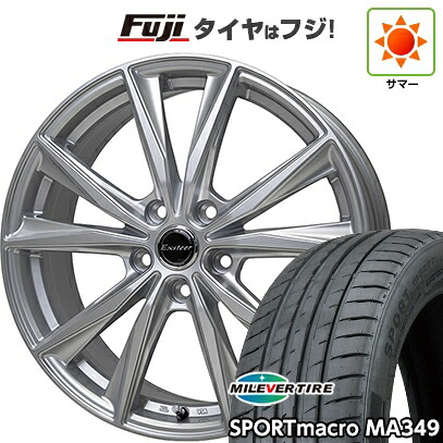 【新品国産車用5穴114.3】 夏タイヤ ホイール4本セット 215/35R19 ミレバー スポーツマクロ MA349(限定) ホットスタッフ エクスターST 8J 19インチ(送料無料)|フジコーポレーション