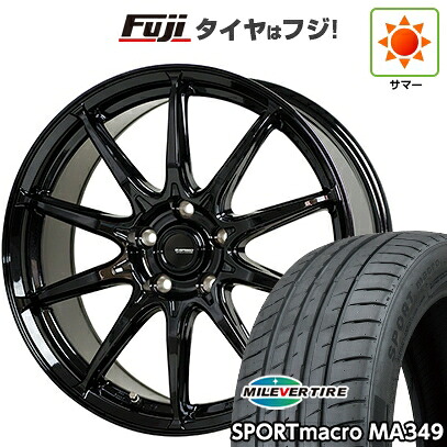 【新品国産車用5穴114.3】 夏タイヤ ホイール4本セット 225/40R18 ミレバー スポーツマクロ MA349（限定） ホットスタッフ ジースピード G-05 8J 18インチ(送料無料)