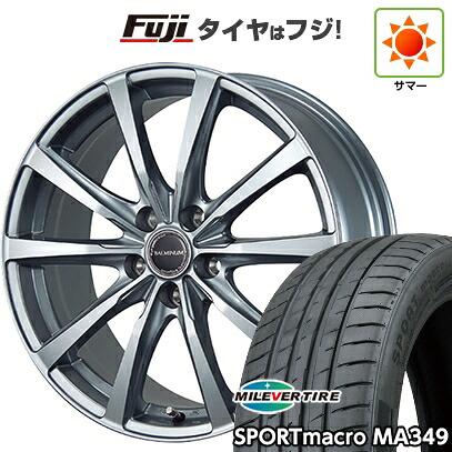 【新品国産車用5穴114.3】 夏タイヤ ホイール4本セット 245/45R19 ミレバー スポーツマクロ MA349（限定） ブリヂストン バルミナ LS10 7.5J 19インチ(送料無料)