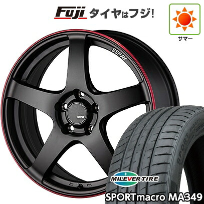 【新品国産車用5穴100】 夏タイヤ ホイール4本セット 225/40R18 ミレバー スポーツマクロ MA349（限定） SSR GT GTV01 8.5J 18インチ(送料無料)