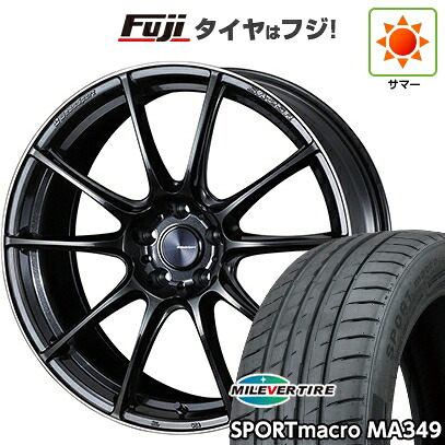 【新品国産車用5穴114.3】 夏タイヤ ホイール4本セット 225/45R19 ミレバー スポーツマクロ MA349（限定） WEDS ウェッズスポーツ SA-25R 8.5J 19インチ(送料無料)