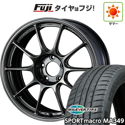 【新品国産車用5穴100】 夏タイヤ ホイール4本セット 225/40R18 ミレバー スポーツマクロ MA349（限定） WEDS ウェッズスポーツ TC-105X 8.5J 18インチ(送料無料)