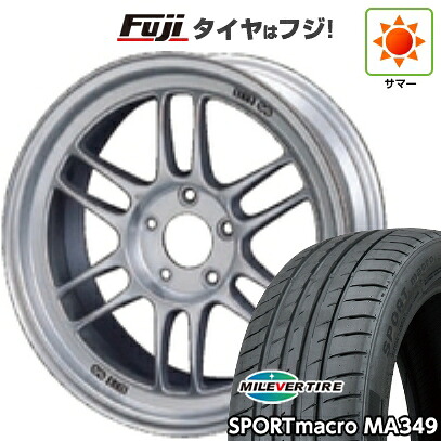 【新品国産車用5穴114.3】 夏タイヤ ホイール4本セット 225/40R18 ミレバー スポーツマクロ MA349（限定） ENKEI エンケイ Racing RP-F1 8J 18インチ(送料無料)
