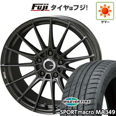 【新品国産車用5穴100】 夏タイヤ ホイール4本セット 225/40R18 ミレバー スポーツマクロ MA349（限定） ENKEI エンケイ TUNING FC01 8.5J 18インチ(送料無料)