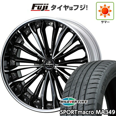 【新品国産車用5穴114.3】 夏タイヤ ホイール4本セット 215/35R19 ミレバー スポーツマクロ MA349(限定) WEDS ウェッズ クレンツェ フェルゼン 8.5J 19インチ(送料無料)|フジコーポレーション