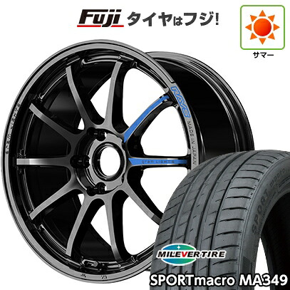 【新品】フリード クロスター 夏タイヤ ホイール4本セット 205/45R17 ミレバー スポーツマクロ MA349（限定） RAYS レイズ グラムライツ 57NR SPEC-M 7J 17インチ(送料無料)