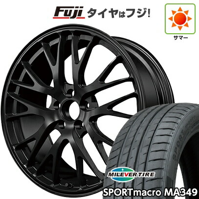 【新品国産車用5穴114.3】 夏タイヤ ホイール4本セット 225/40R18 ミレバー スポーツマクロ MA349（限定） ブリヂストン ポテンザ RW007 8.5J 18インチ(送料無料)