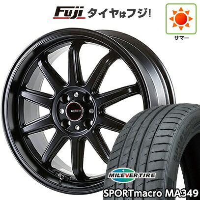 【新品国産車用5穴114.3】 夏タイヤ ホイール4本セット 215/50R17 ミレバー スポーツマクロ MA349（限定） ゴジゲン ファイヤーボールダブルアール 7J 17インチ(送料無料)｜フジコーポレーション
