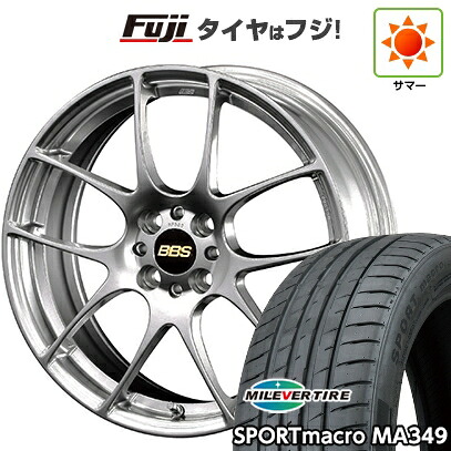 【新品国産車用5穴100】 夏タイヤ ホイール4本セット 205/50R17 ミレバー スポーツマクロ MA349(限定) BBS JAPAN RF 7J 17インチ(送料無料)|フジコーポレーション