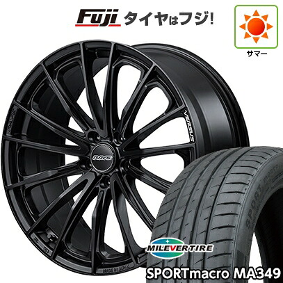 【新品国産車用5穴114.3】 夏タイヤ ホイール4本セット 215/35R19 ミレバー スポーツマクロ MA349（限定） RAYS レイズ ベルサス ヴォウジェ SE 8J 19インチ(送料無料)｜フジコーポレーション