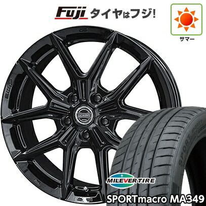 【新品国産車用5穴114.3】 夏タイヤ ホイール4本セット 215/45R18 ミレバー スポーツマクロ MA349(限定) 共豊 スマック IG-TEC 7.5J 18インチ(送料無料)|フジコーポレーション