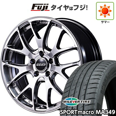 【新品国産車用5穴114.3】 夏タイヤ ホイール4本セット 235/55R18 ミレバー スポーツマクロ MA349(限定) RAYS レイズ ホムラ 2X7FA-C 7.5J 18インチ(送料無料)|フジコーポレーション