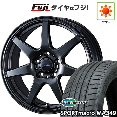 【新品国産車用5穴114.3】 夏タイヤ ホイール4本セット 225/45R18 ミレバー スポーツマクロ MA349（限定） WEDS ウェッズ ヴェルバ ワンダー 8J 18インチ(送料無料)｜フジコーポレーション
