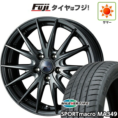 【新品国産車用5穴114.3】 夏タイヤ ホイール4本セット 235/55R18 ミレバー スポーツマクロ MA349（限定） WEDS ウェッズ ヴェルバ スポルトII 7.5J 18インチ(送料無料) 71,500円